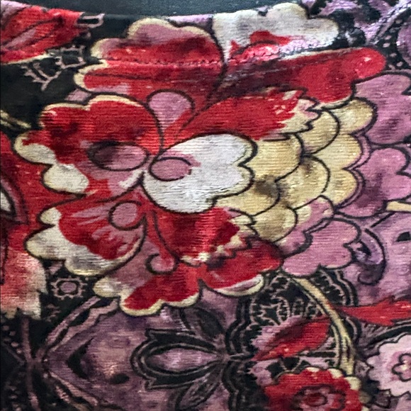 Velvet Burnout Blouse Top Purple Floral Whimsigoth Fairy Boho Notations 1X - Picture 3 of 3
